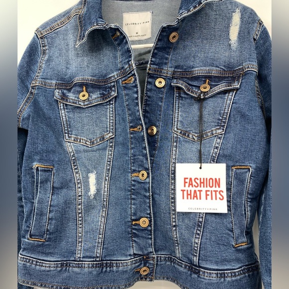 Celebrity Pink Denim /Jean Jacket size Medium - Picture 3 of 7